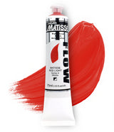 Premium Matisse Flow Acrylic Paint in Matisse Red Lt (75ml) offers vibrant color and versatile application for artists.