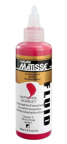 Acrylic Paint - Matisse Fluid 135ml Naphthol Scarlet