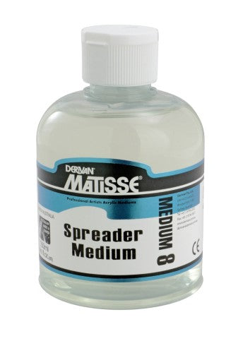 Matisse Mm8 Spreader Medium in a 1L container, perfect for controlled paint spreading and blending for artists.