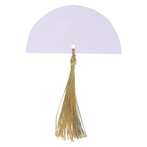 Elegant Modern Luxe Place Cards with tassels, perfect for weddings and events, 6 pack, 3.3cm x 6.5cm each.