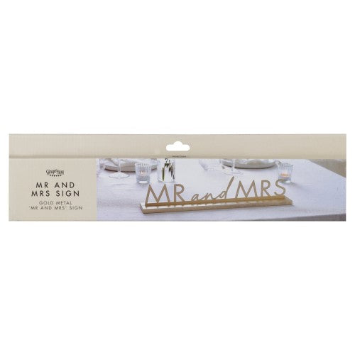 Elegant Modern Luxe Mr & Mrs Sign, 7.5cm x 42.5cm, perfect for stylish wedding decor and memorable photo opportunities.