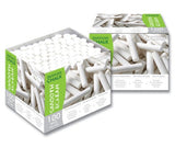 100 pieces of premium dustless white chalk made from Calcium Carbonate, ensuring a clean and vibrant writing experience.