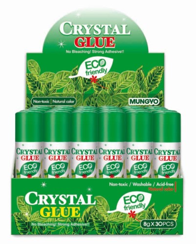 Crystal Glue Stick 8gr, a versatile, non-toxic adhesive for paper, fabric, and photos, perfect for crafts and DIY projects.