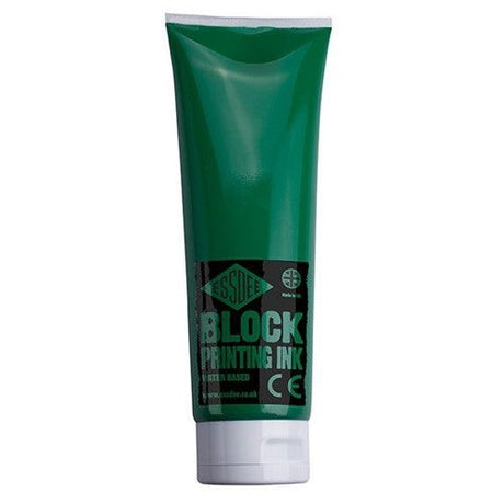 Vibrant Br Green Essdee Block Print Ink in 300ml for smooth, high-quality block printing on paper and fabric.