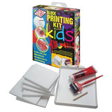 Essdee Blockprinting Kit for Kids featuring PrintFoam sheets, ink roller, washable tray, and vibrant red ink for creative fun.