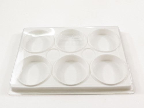 6 Cup Plastic Palette With Lid