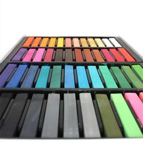 Set of 6 black pastels designed for smooth application, vibrant colors, and versatile artistic expression.