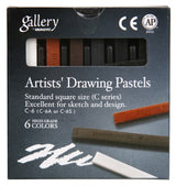 Vibrant Artist Pastel Set with 6 assorted colors, perfect for blending, shading, and enhancing artistic creations.