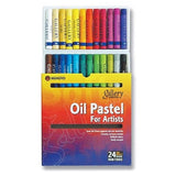 Vibrant 24-piece Artist Oil Pastel Set from Mungyo, ideal for blending and creating stunning artworks on various surfaces.