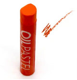 Vibrant orange oil pastels in a pack of 6, perfect for blending and detailed artwork.