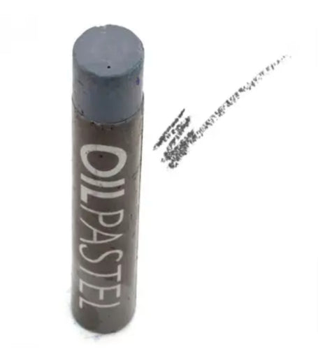 Gallery Oil Pastels Dark Gray pack of 6, featuring creamy, blendable texture ideal for artists of all skill levels.