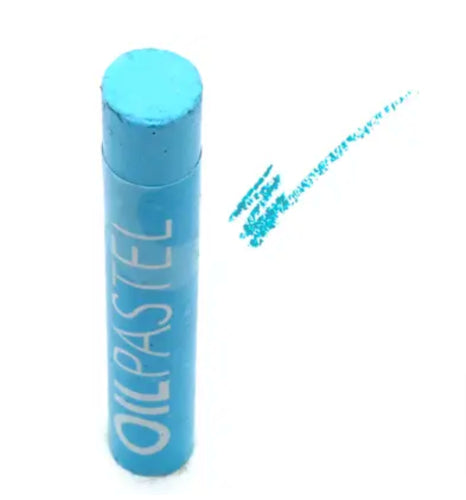 Pack of 6 Ice Blue Gallery Oil Pastels, featuring a creamy texture for easy blending and vibrant color payoff.