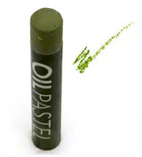 Pack of 6 Leaf Green oil pastels, offering creamy consistency and vibrant color for blending and versatile artistic techniques.
