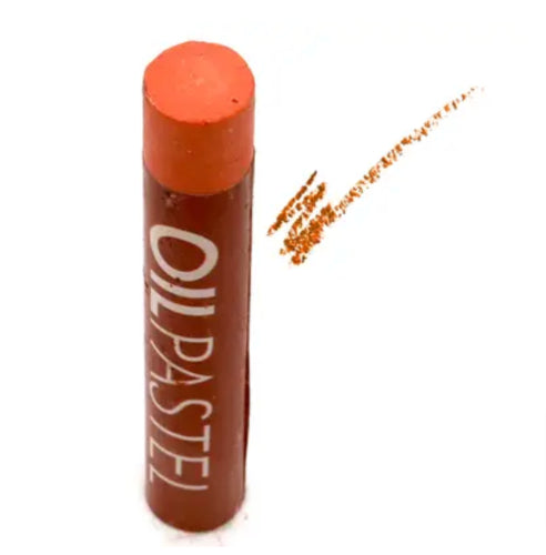 Gallery Oil Pastels in Burnt Orange (Pack of 6) showcasing vibrant color, creamy texture, and professional quality for artists.