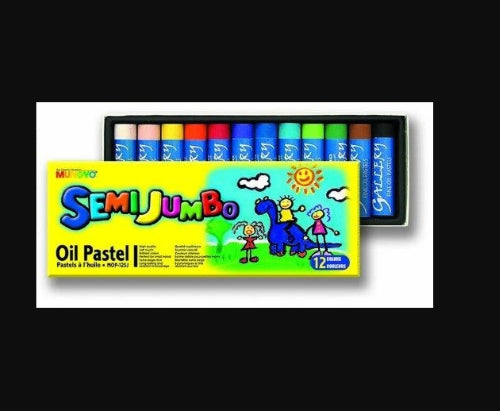 Vibrant Artist Oil Pastel Set with 12 non-toxic jumbo pastels, perfect for artists of all ages and easy for little hands to grip.