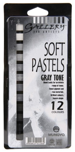 Mungyo Greytone Pastels Blister set featuring vibrant, fade-resistant soft pastels for blending and detailed artwork.