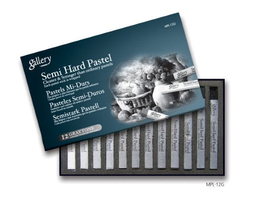 Artist Pastel Set featuring semi-hard greytone pastels, ideal for blending, detail work, and vibrant color application in artwork.