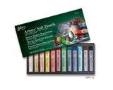 Vibrant Artist Pastel Set with 12 soft pastels, featuring rich colors for blending and layering in various artistic techniques.