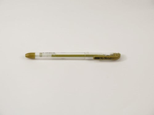 Elegant gold gel pen with 0.7mm tip, perfect for smooth writing and decorating dark paper and greeting cards.