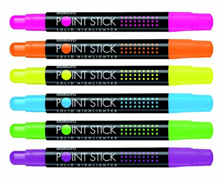 Point Stick Highlighter Set of 3 in vibrant colors for precise, odorless highlighting and quick-drying, smudge-free performance.