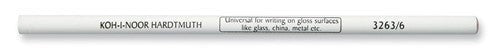 Koh I Noor Grease Pencils - 3263/6 GREASE PENCILS WHITE (6)