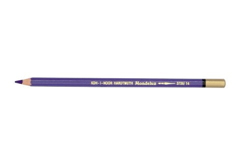 Mondeluz Aquarelle Pencil in Blue Violet, a versatile water-soluble pencil for vibrant watercolor effects and precise applications.