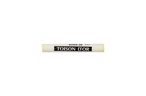 Bright Lemon Yellow soft pastel stick from Koh-I-Noor, perfect for vibrant blending in artwork and durable for extensive use.