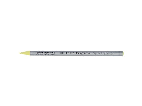 Pack of 12 Progresso Aquarelle Yellow Lt pencils featuring hexagonal barrels for grip, vibrant colors, and blendable watercolor performance.