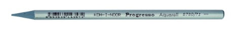 A pack of 12 Progresso Aquarelle Pencils in Medium Grey, featuring hexagonal barrels for optimal grip and vibrant watercolour effects.