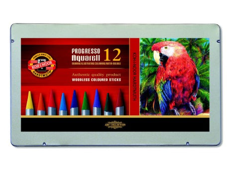 Woodless water-soluble colored pencils for vibrant, seamless blending and watercolor effects in artistic projects.