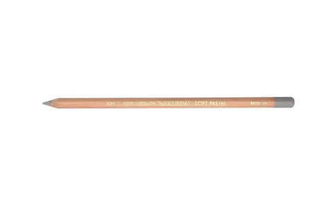 Light grey Soft Pastel Chalk Pencil with 4.2mm lead, ideal for smooth application, blending, and detailed artistic work.