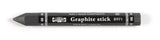 Hexagonal 6B graphite stick in 10mm, designed for artists with rich dark lines and smooth application on large surfaces.