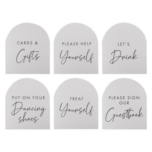 Rustic Romance Wedding Signs set of 6, featuring charming messages for guiding guests at country weddings.