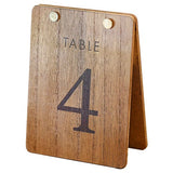 Rustic wooden table numbers 1-12, perfect for elegant or boho-themed events, enhancing decor and seating arrangement.