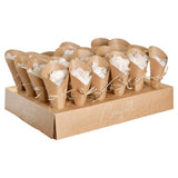 Rustic Romance Confetti Stand with cone tray, 24 cones, and pastel green confetti for elegant celebrations and photo ops.