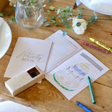 Rustic Romance Wedding Activity Books pack for kids, featuring games and coloring pages, perfect for entertaining young guests.