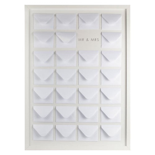 Wooden Rustic Romance Guestbook with 27 pearlized envelopes for heartfelt messages on special occasions.