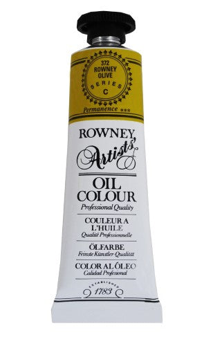 Premium 38ml Rowney Olive Artist Oil Paint with rich color, buttery consistency, and excellent lightfastness for vibrant artwork.