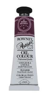 Vibrant 38ml Red Violet oil paint by Rown Art Oils, featuring superb brilliance and thick consistency for professional artistry.