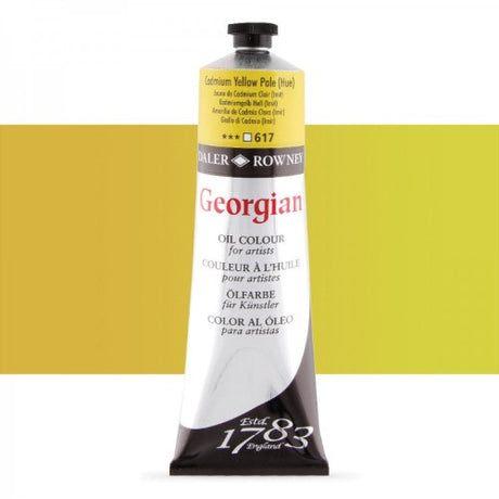 Bright cadmium yellow oil paint in 225ml tube, ideal for blending, glazing, and creating vibrant, durable artworks.