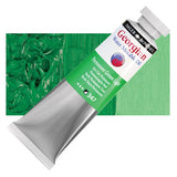 Artist oil paint tube, 37ml, vibrant Perm Green Lt, offers water mixable formulation for easy cleanup and rich color application.