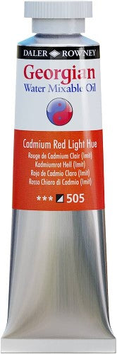 Vibrant 37ml Cad Red Light Hue oil paint in a tube, perfect for solvent-free artistry and versatile techniques.