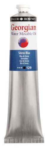 Vibrant 200ml Sevres Blue artist oil paint, solvent-free, water mixable, high pigment load, ideal for blending and layering.