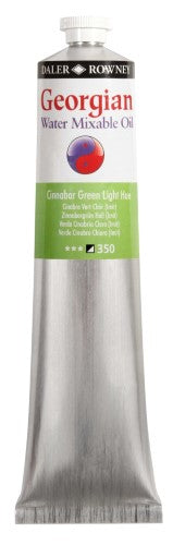 Rown Gwamo 200ml Cinabar Green Light Hue oil paint, vibrant and versatile for artists, easy to blend with water.