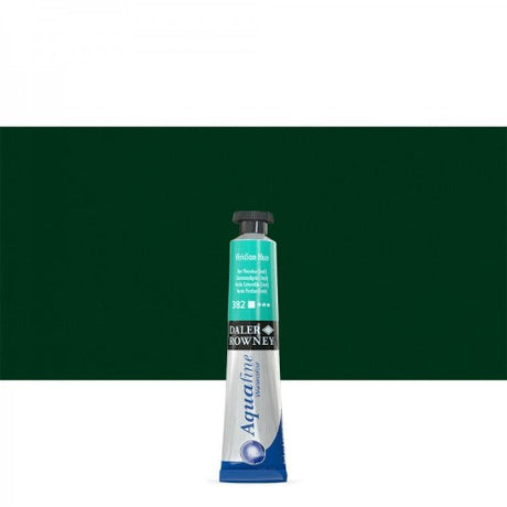 Vibrant Daler-Rowney Aquafine Viridian watercolour in 8ml tube, ideal for creating stunning washes and detailed artistry.