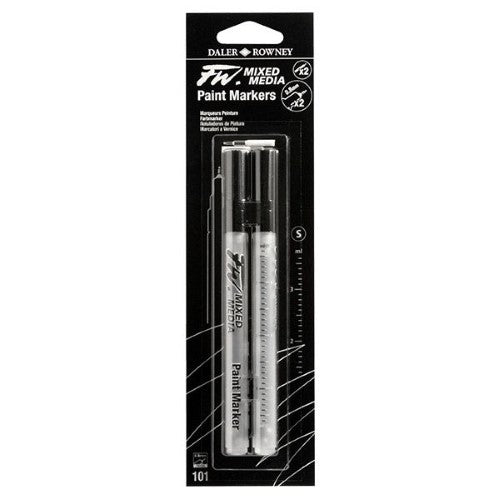 Daler Rowney FW Mixed Media Marker Set Tech 0.8mm for precise line work and vibrant color in illustrations and scrapbooking.