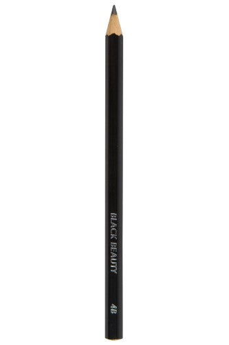 Daler Rowney 874 Black Beauty Pencil with thick lead, ideal for sketching, shading, and precise line work.