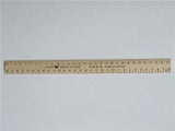 12" wooden ruler with metric and imperial markings, perfect for accurate measurements in art, school, and DIY projects.