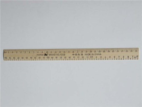 R12c 12" Wooden Ruler