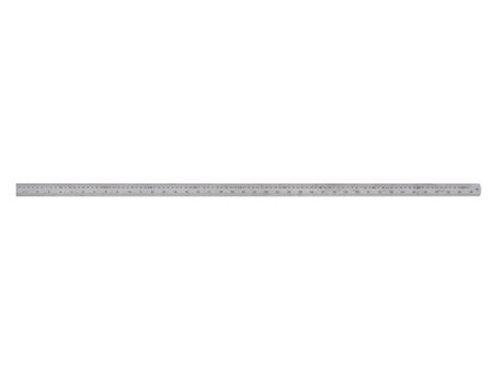 Stainless steel ruler measuring 40 inches, durable and lightweight for precise measurements in various projects.